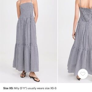 NWOT Playa Lucila Gingham Maxi Dress